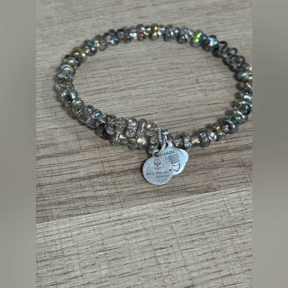 Alex and Ani Vintage 66 Silver Beaded Wrap Bracelet